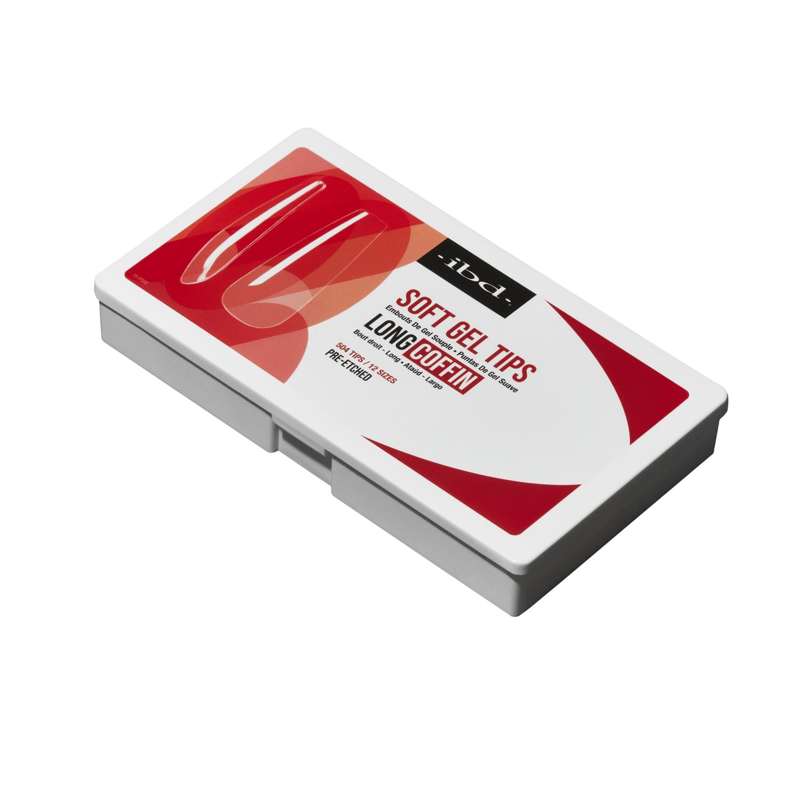 IBD Clear Soft Gel Tips – Long Coffin, 504 ct.