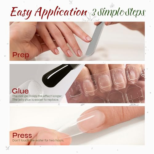 French Tip Press on Nail Thanksgiving Day Fake Nail Medium Coffin design 17