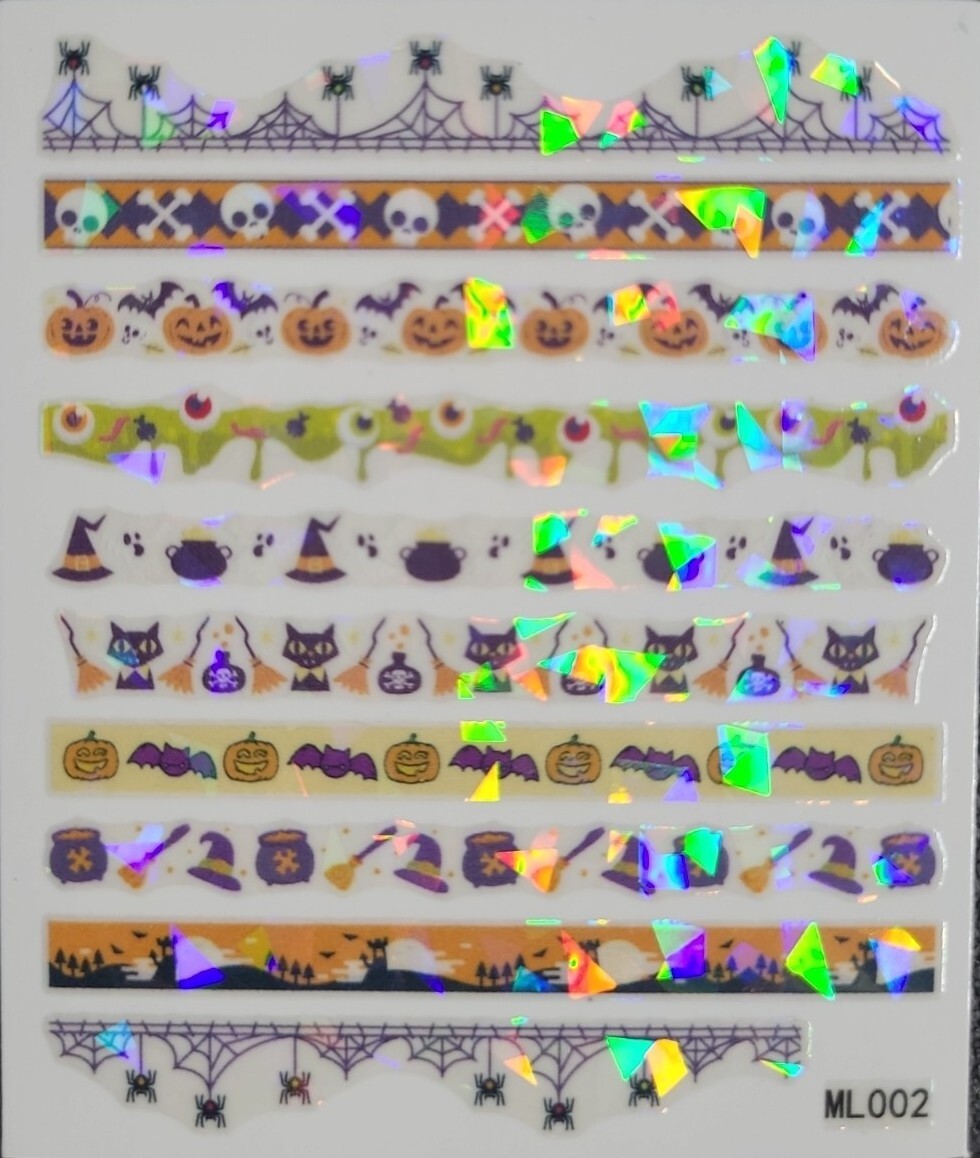 Halloween, Reflective Halloween Nail Art Stickers.
