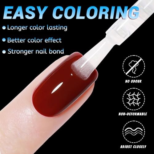 240pc Oval Gel Nail Tips Short Fake Nails for Press on Nails Clear Oval Nails