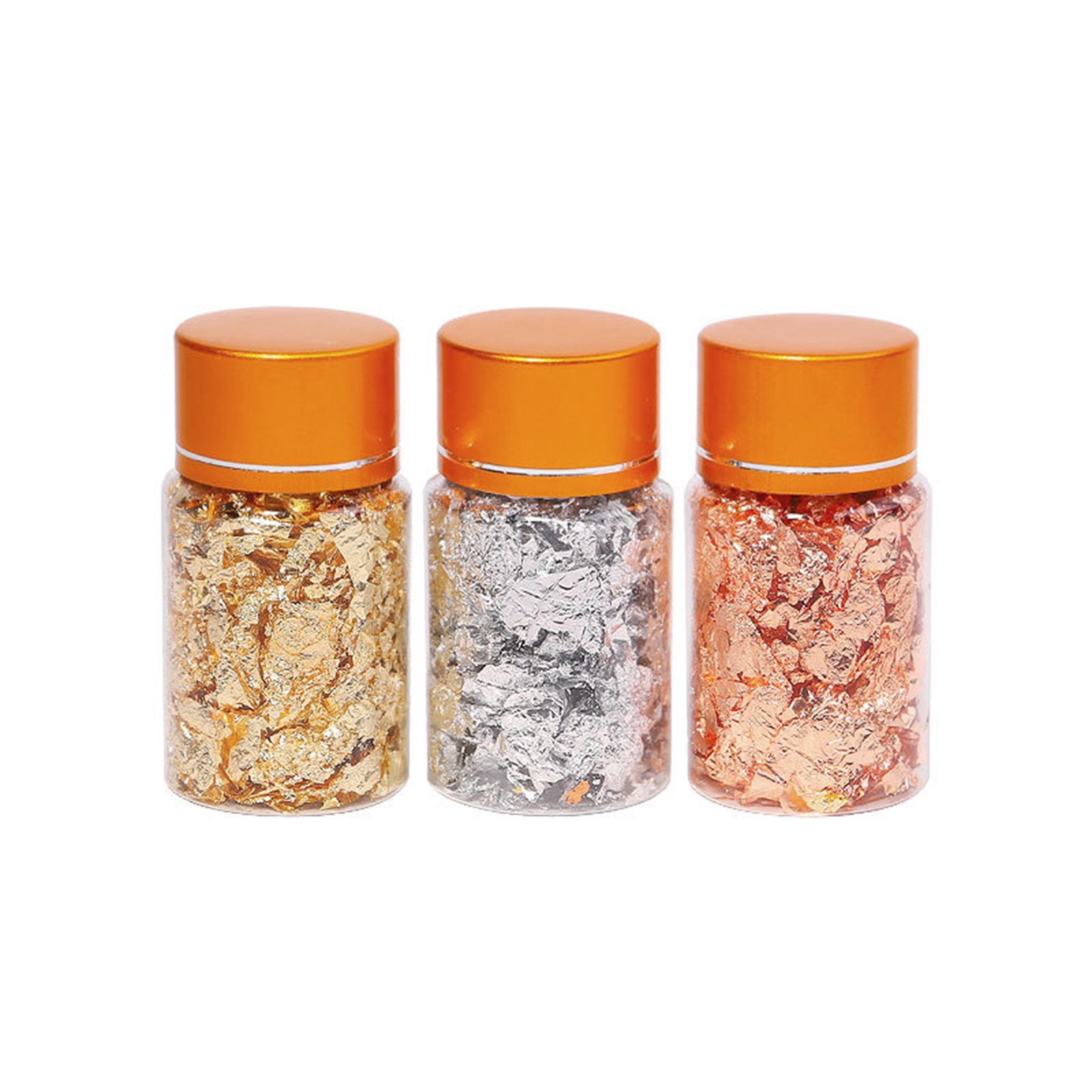 1-3 Bottles Golden Foil Flakes Gilding Flakes Made Of Tinfoil For Metallic MVML