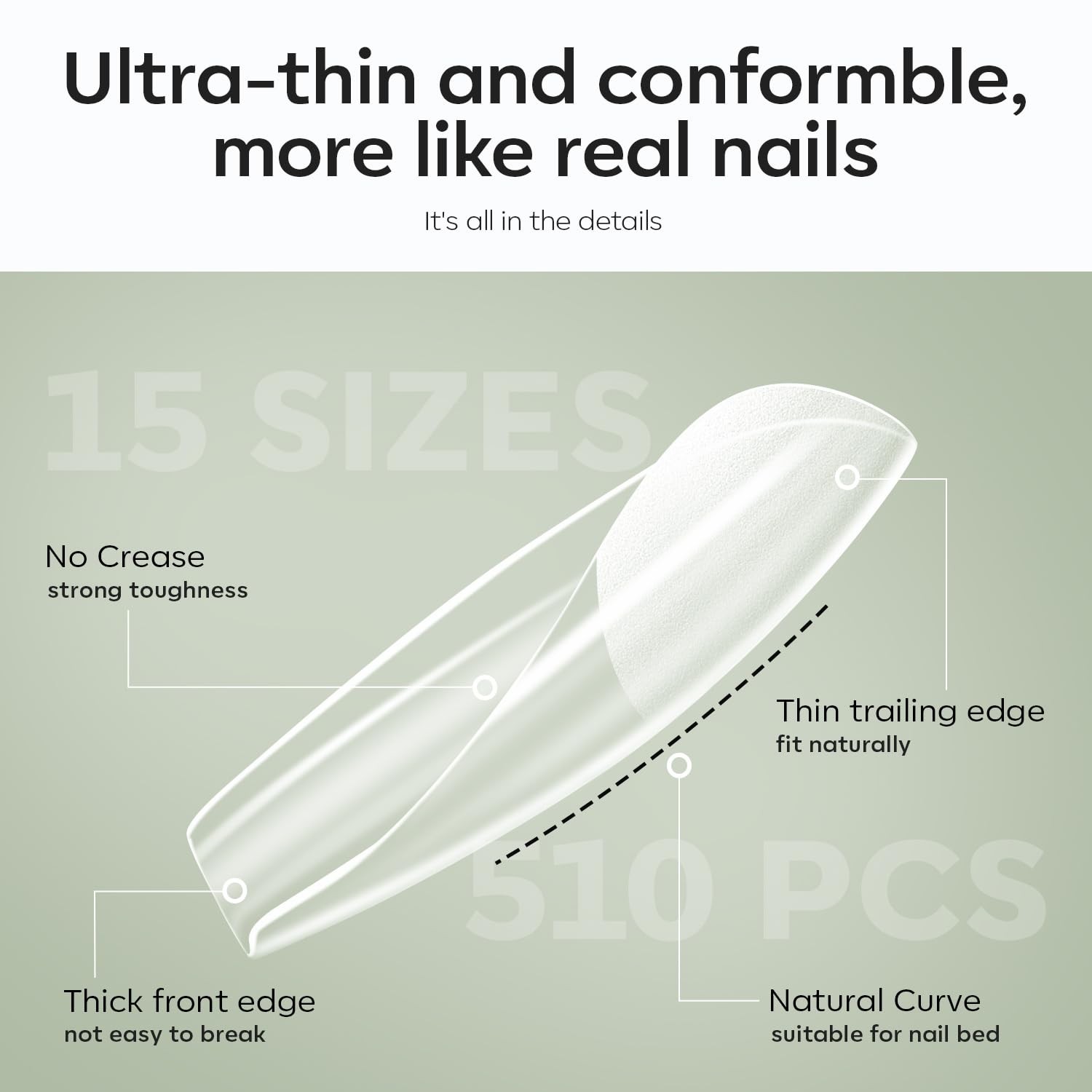 Gel Nail Kit, Nail Tips and Glue Gel Kit with 9-In-1 Glue, 500Pcs Long Coffin US