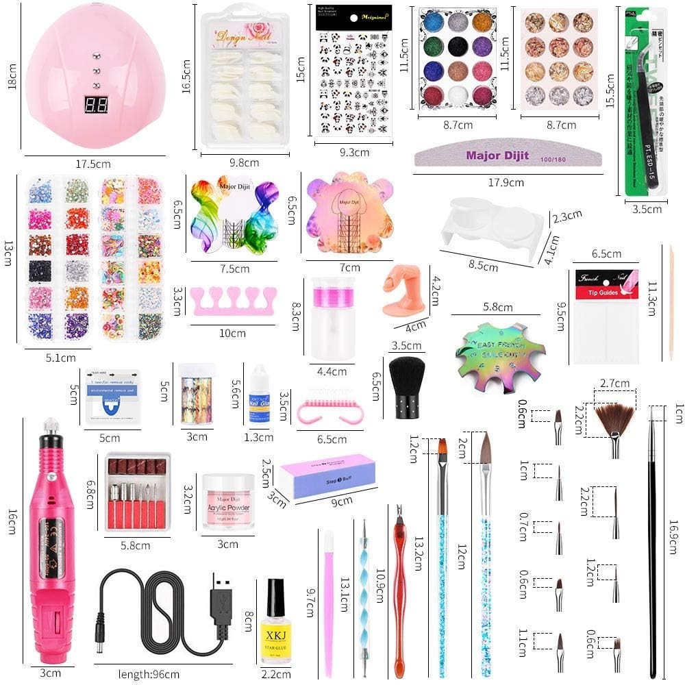 “Acrylic Nail Kit with Drill: Professional Nail Kit Acrylic Set for Beginners wi