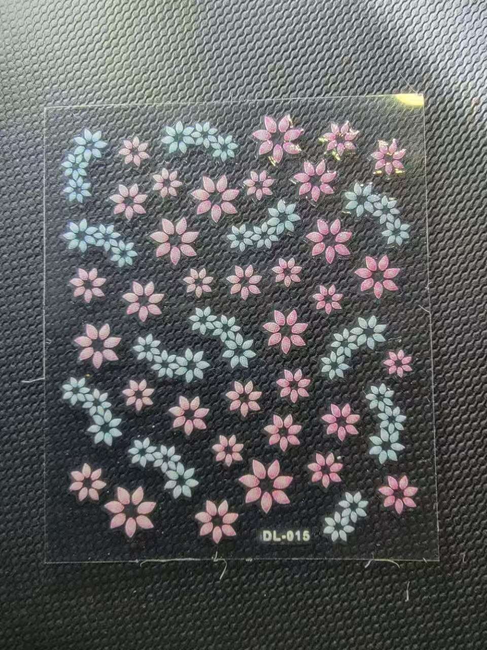 3D Nail Art Stickers Decals Self-Adhesive Flowers Designs DIY Tips Deco