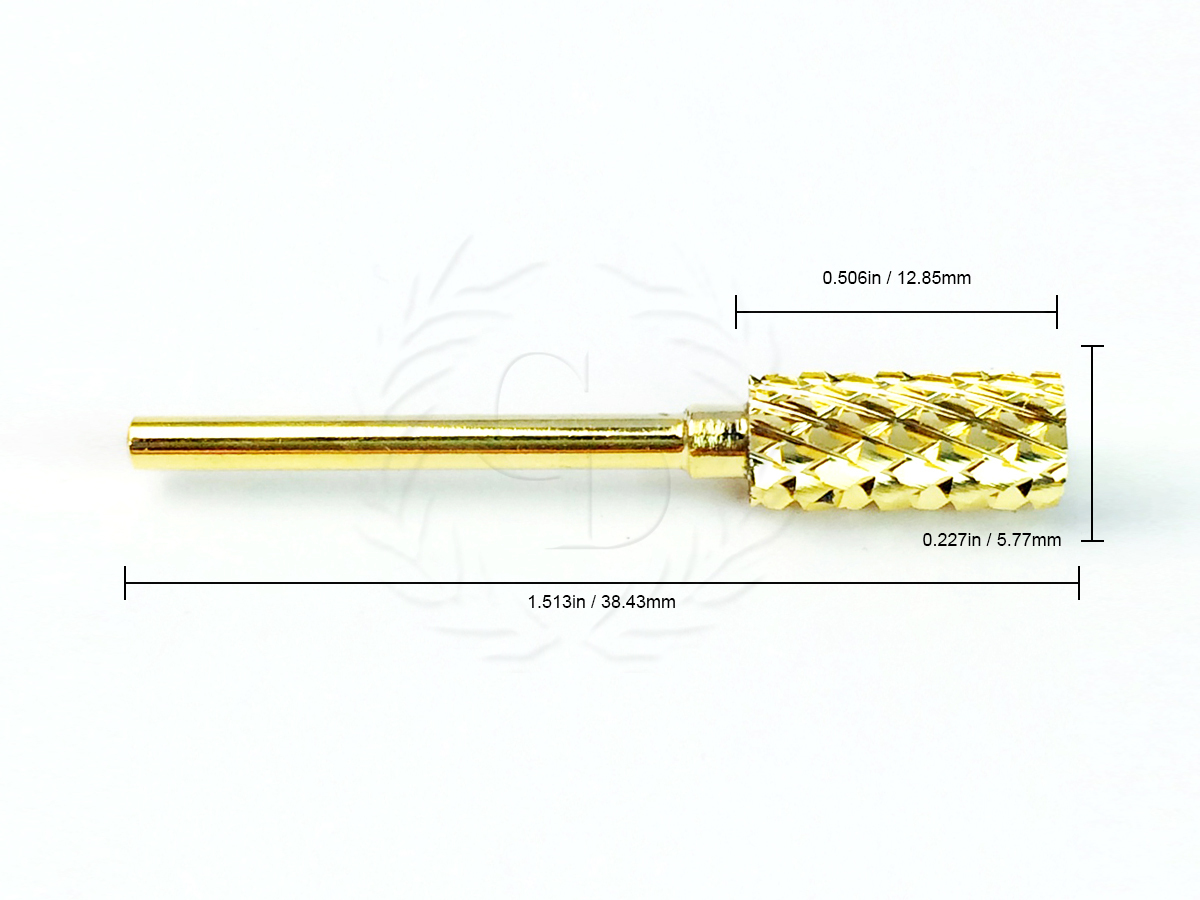 USA High Quality Nail CARBIDE Bit 3/32 Electric DRILL Gold Color 2X Extra Coarse