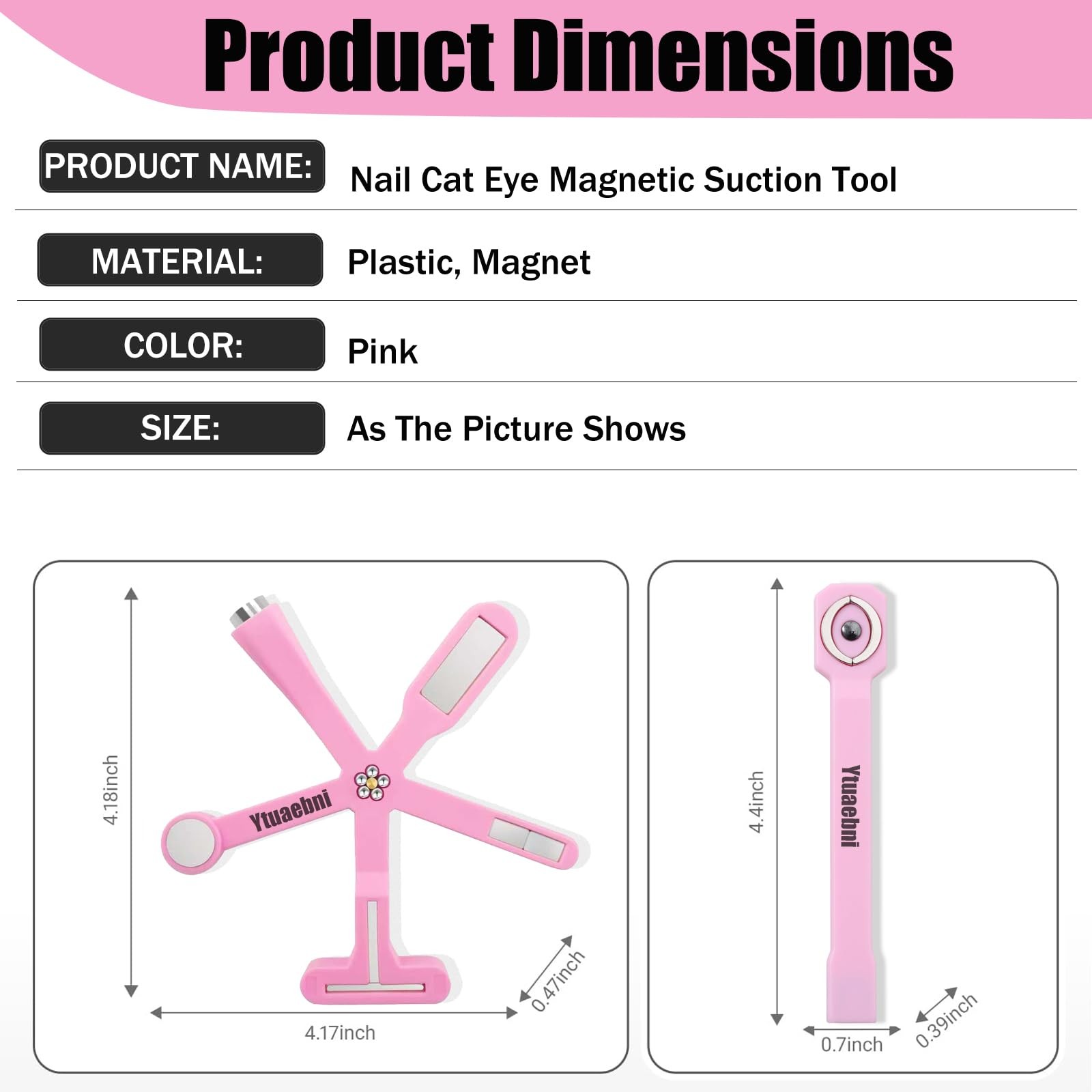 2Pcs Cay Eye Magnet Kit,9 in 1 Nail Polish Magnets for Nail Art, Salon & Home…
