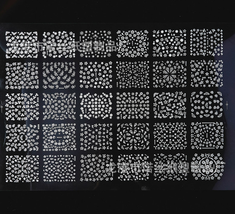 30Sheets Nail Stickers Flowers Rhinestone Self Adhesive Nail Art Decoration NH9