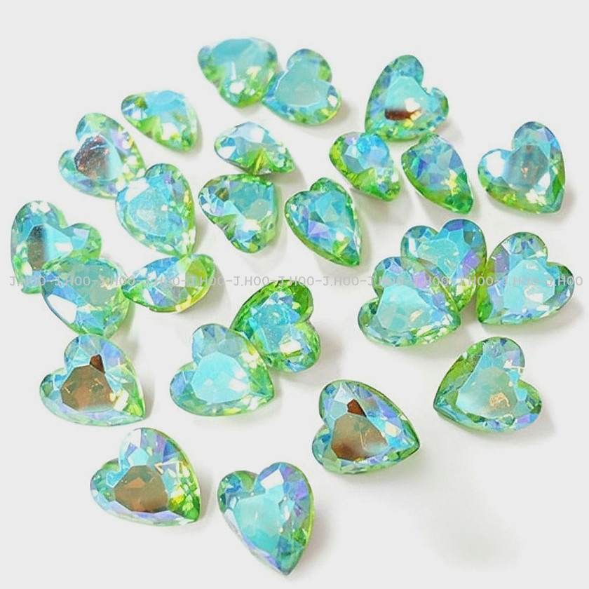 J.HOO Crystal 8831 Antique Heart V-Cut Fancy Rhinestones 8.8x8mm Nail Art 8pcs