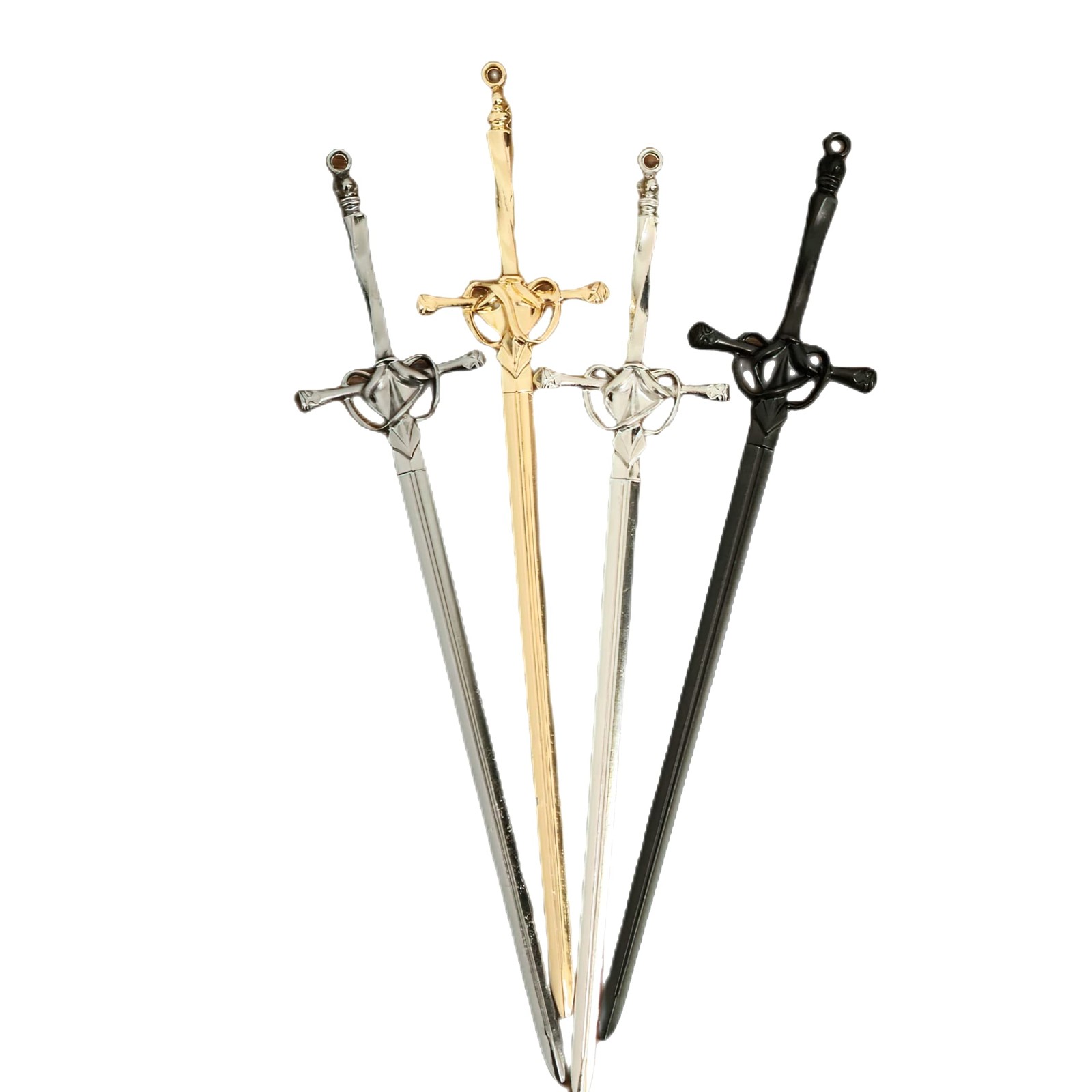 4pcs Sword Hair Pins Sticks Chinese 1 Count (Pack of 4), Black