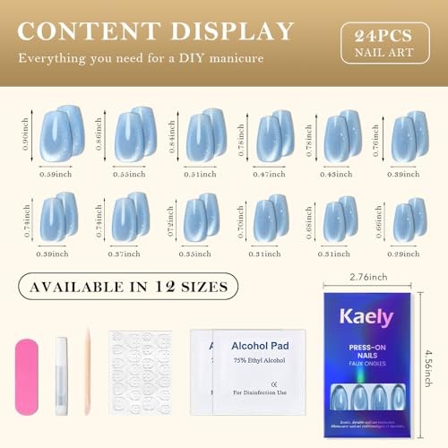 Light Blue Cat 24 Ounce (Pack of 1) 24Pcs-Coffin Medium Square-15 Light Blue