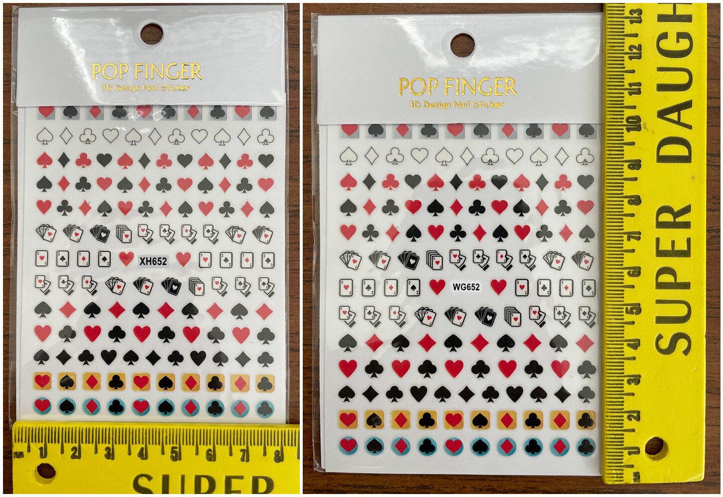 Poker Nail Sticker Card Jokers Clubs Hearts Spades Diamonds Game Time Decal