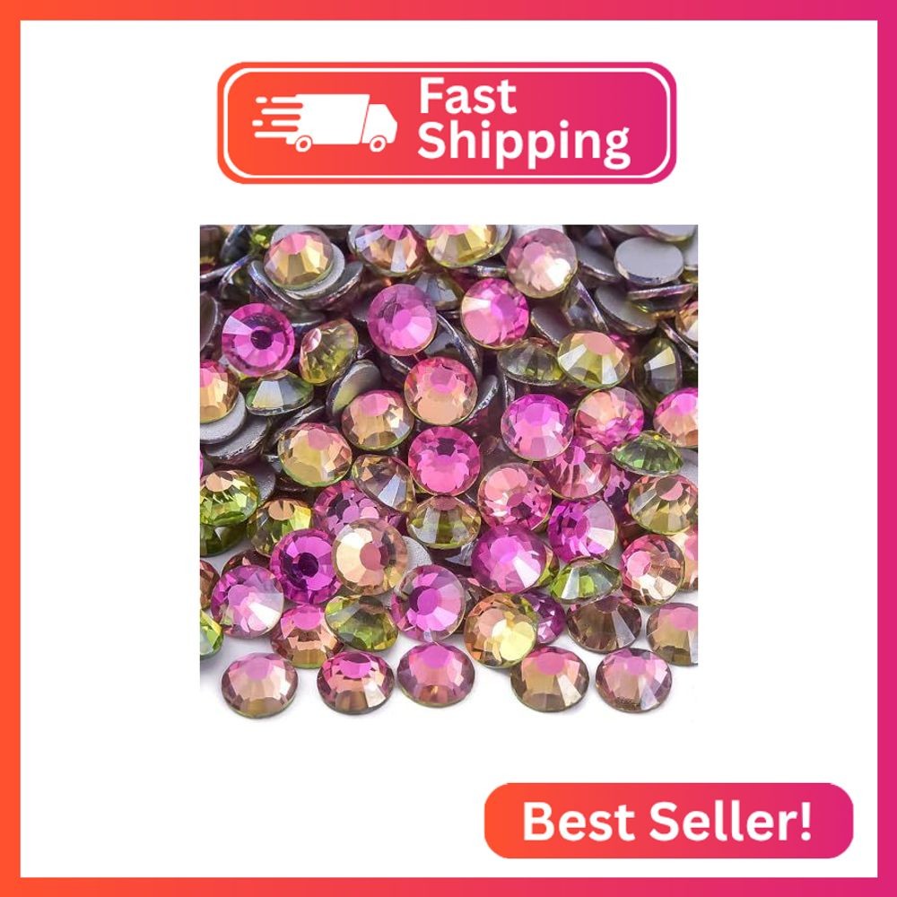 Blinginbox 1440Pieces SS10/2.7-2.9mm Flat Back Crystal Rhinestones Round Gems fo