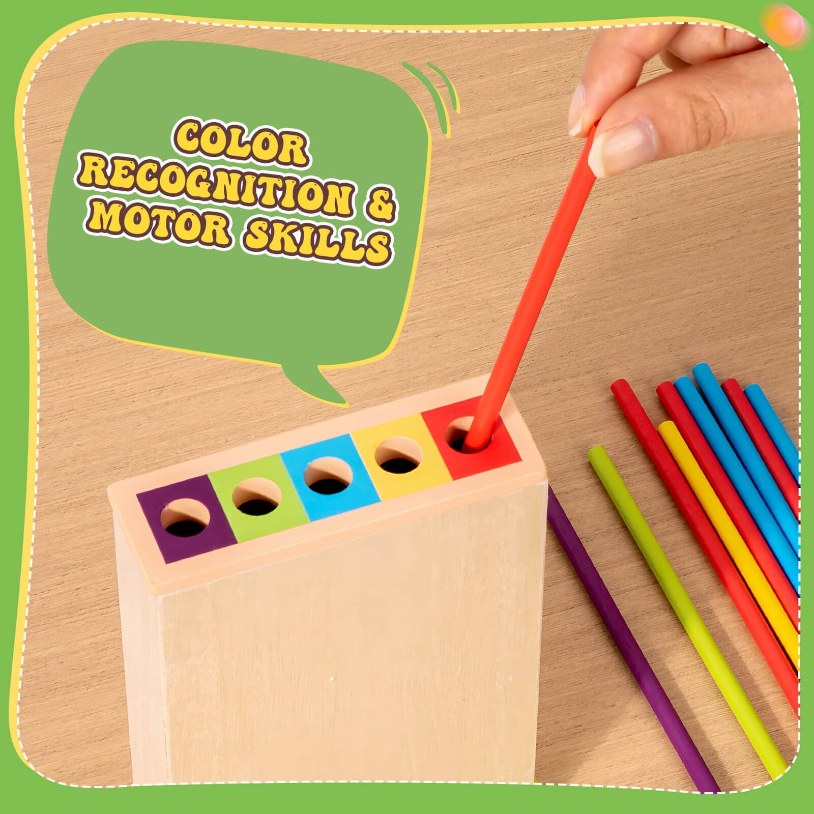 Britik Montessori Wooden Board Games for Kids 3-8 Years: Medium, Multicolored