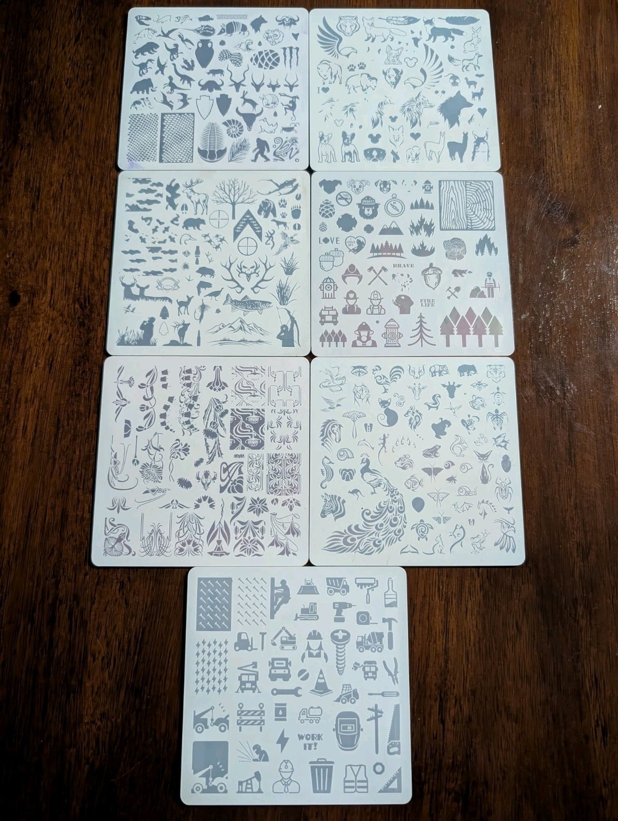 Nail Stamping Plates Bundle Lot Acrylic Animals Nature Designs Nail Art Set Rare