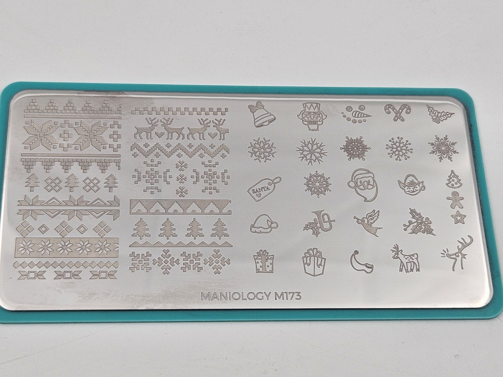 Maniology M173 Christmas Bell Snowflake Lace Party Nail Stamping Plates