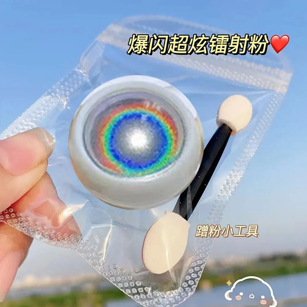 6 Colors Chrome Laser Nail Powder Holographic Mirror Glitter Pigment Silver/Gold