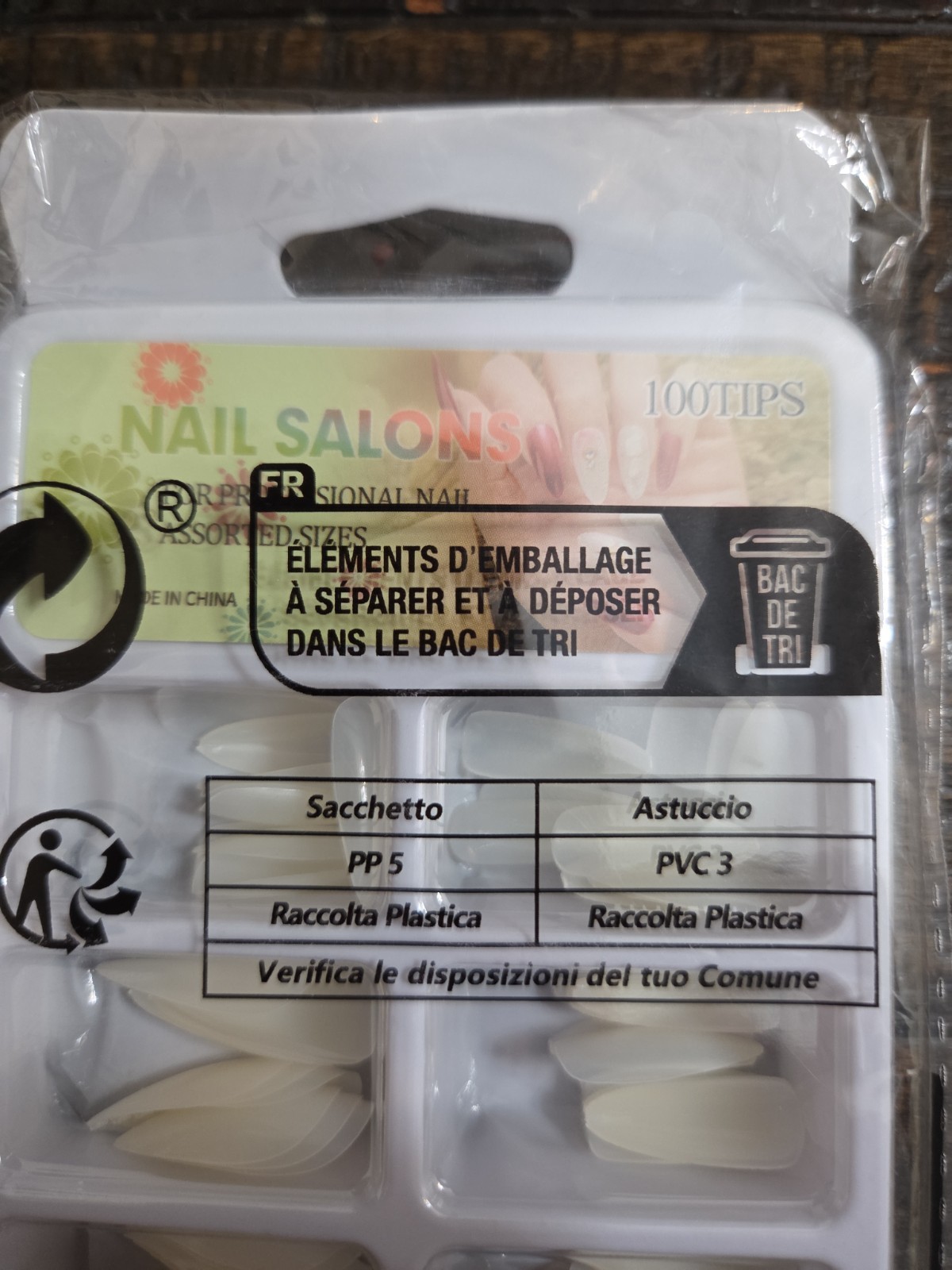 Nail Salon 100 Tips For Professional Nail Assorted Sizes Pack