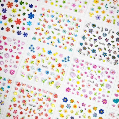 Flower Nail Stickers for Nail Art Spring Floral Nail Art Stickers Cute Floral