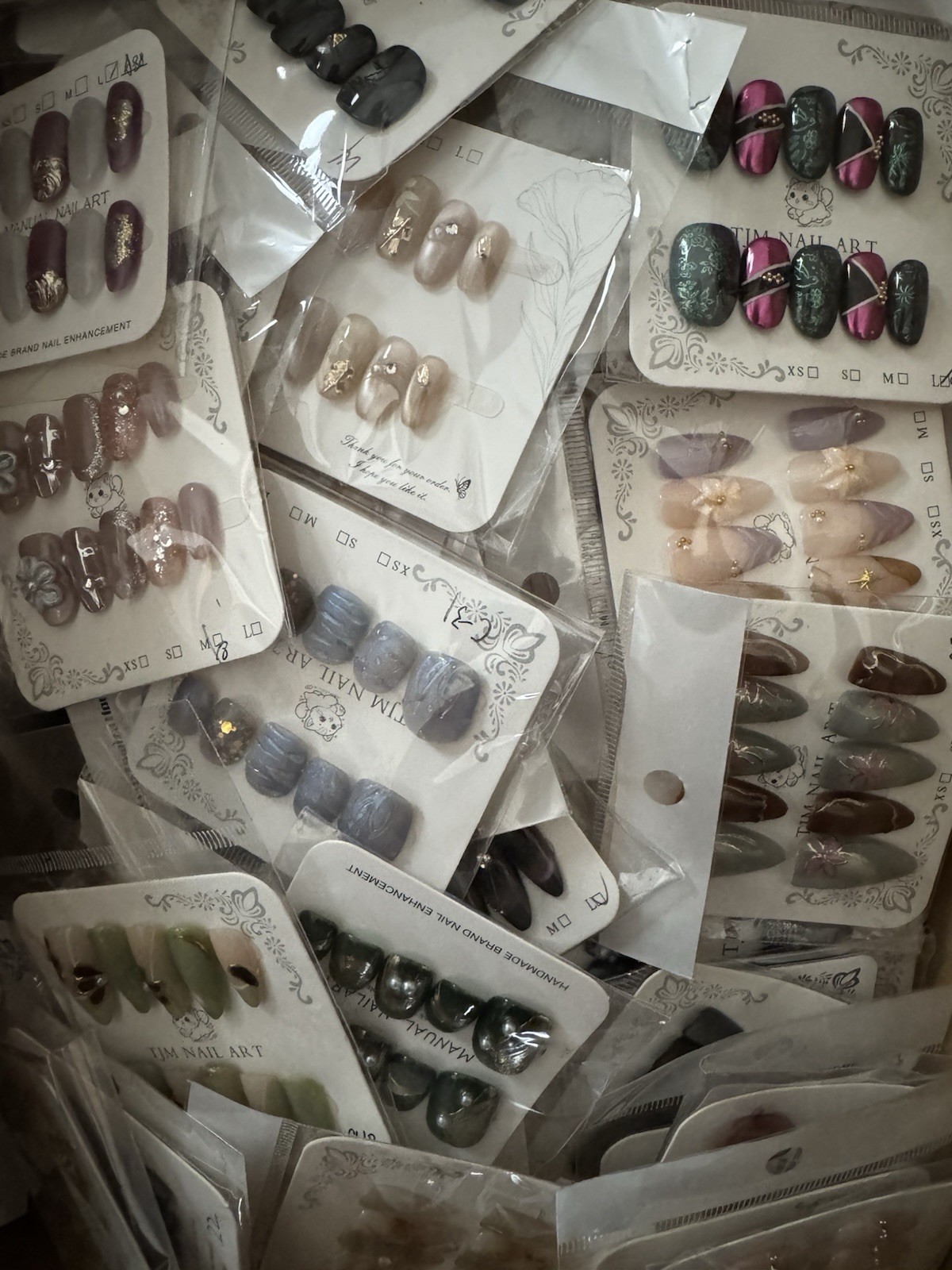 10 Sets Of Bundle Handmade Press On Nails