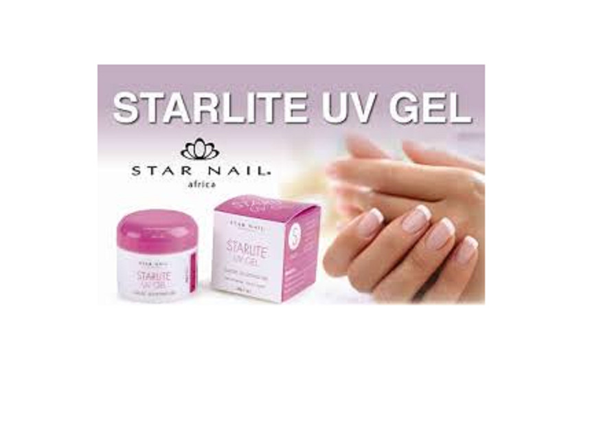 2 Star Nail Starlite UV Gel 1 OZ WHITE, THICK CLEAR, PINK, CLEAR + FREE File