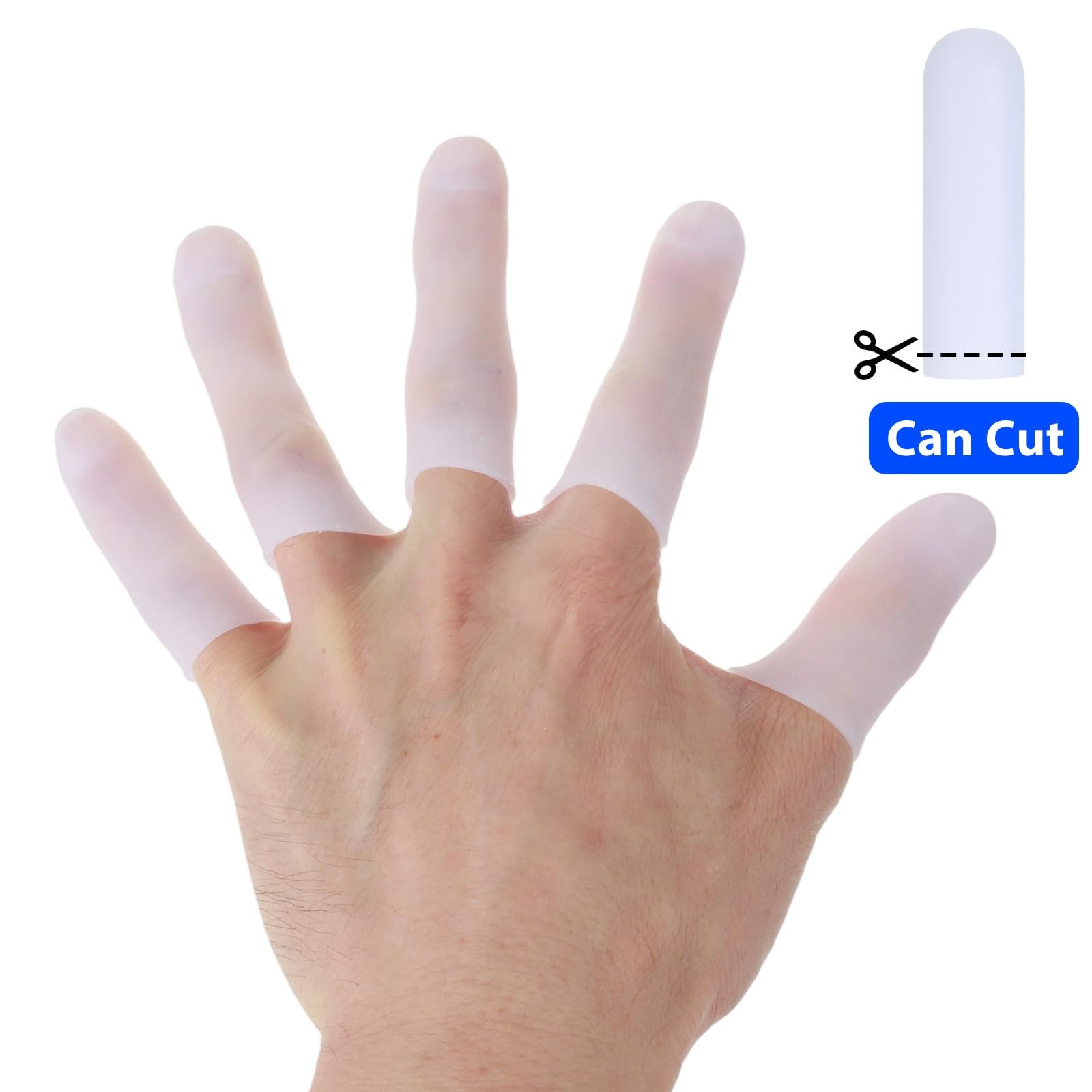 Ouligay 20PCS Gel Finger Cots Silicone Finger Protectors Rubber Fingers Tips …