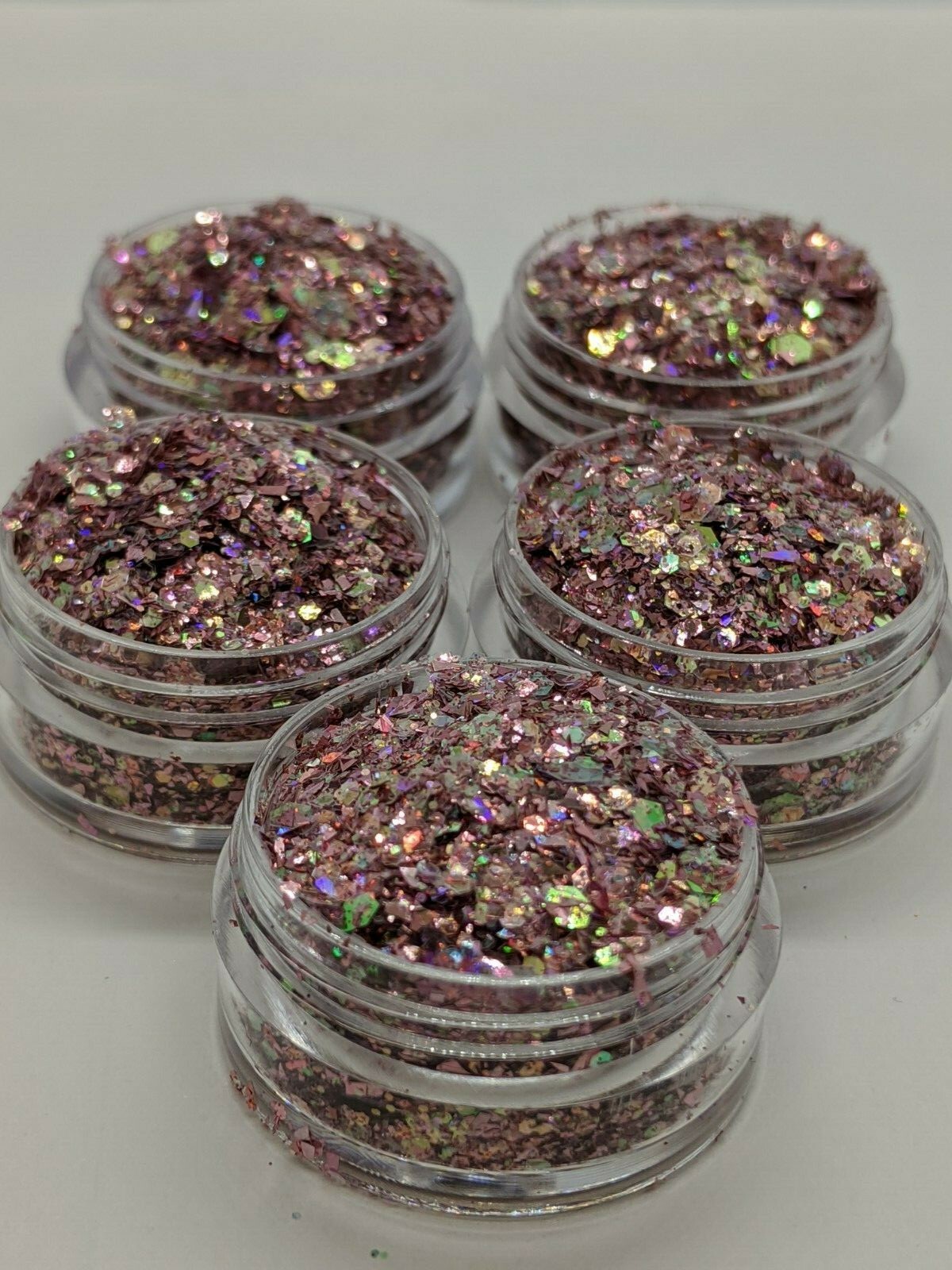 Iridescent & Holographic Glitter Mixes Pink/Blue/Bronze/White Nail Art UK Seller