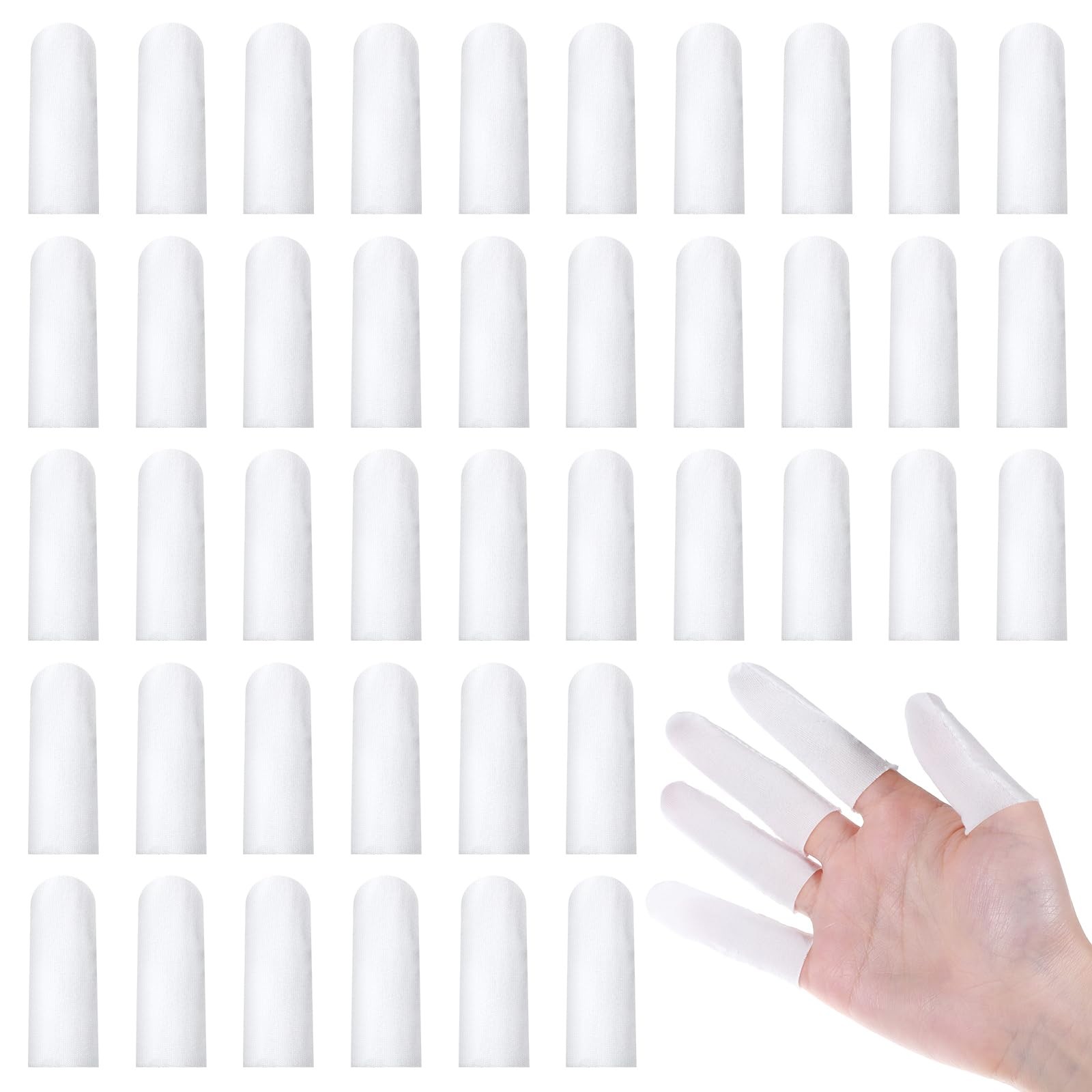 200 Pcs Finger Cots – Cotton Protectors for Cuts, Burns, Wound Care, Crafts