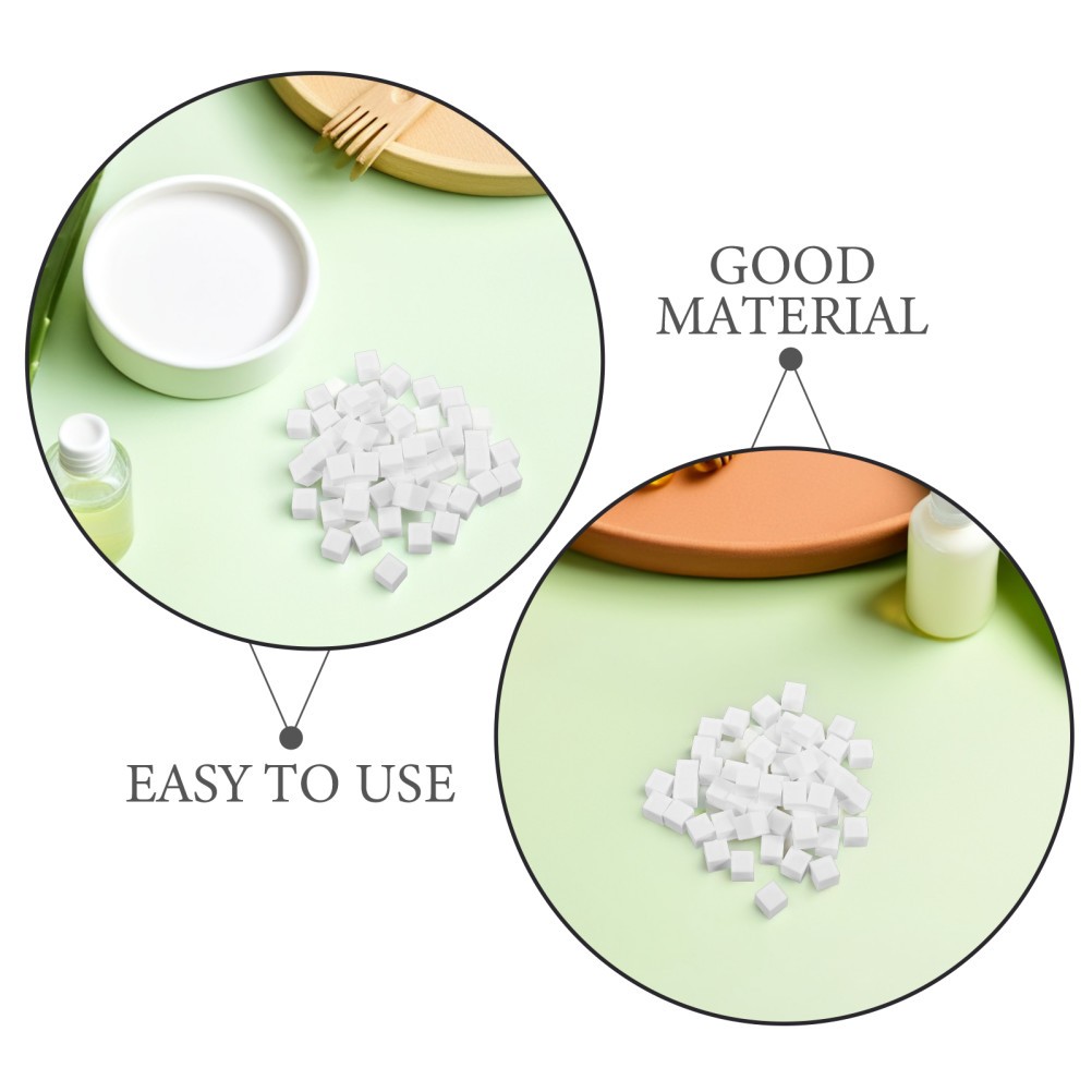 300Pcs Reusable Nail Art Essential Sponges White Small Squares for Home Manicure