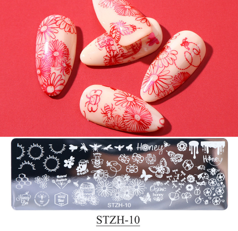 Animal Butterfly Daisy Stamping Plate Nail Art Stamp Template Stainless Steel