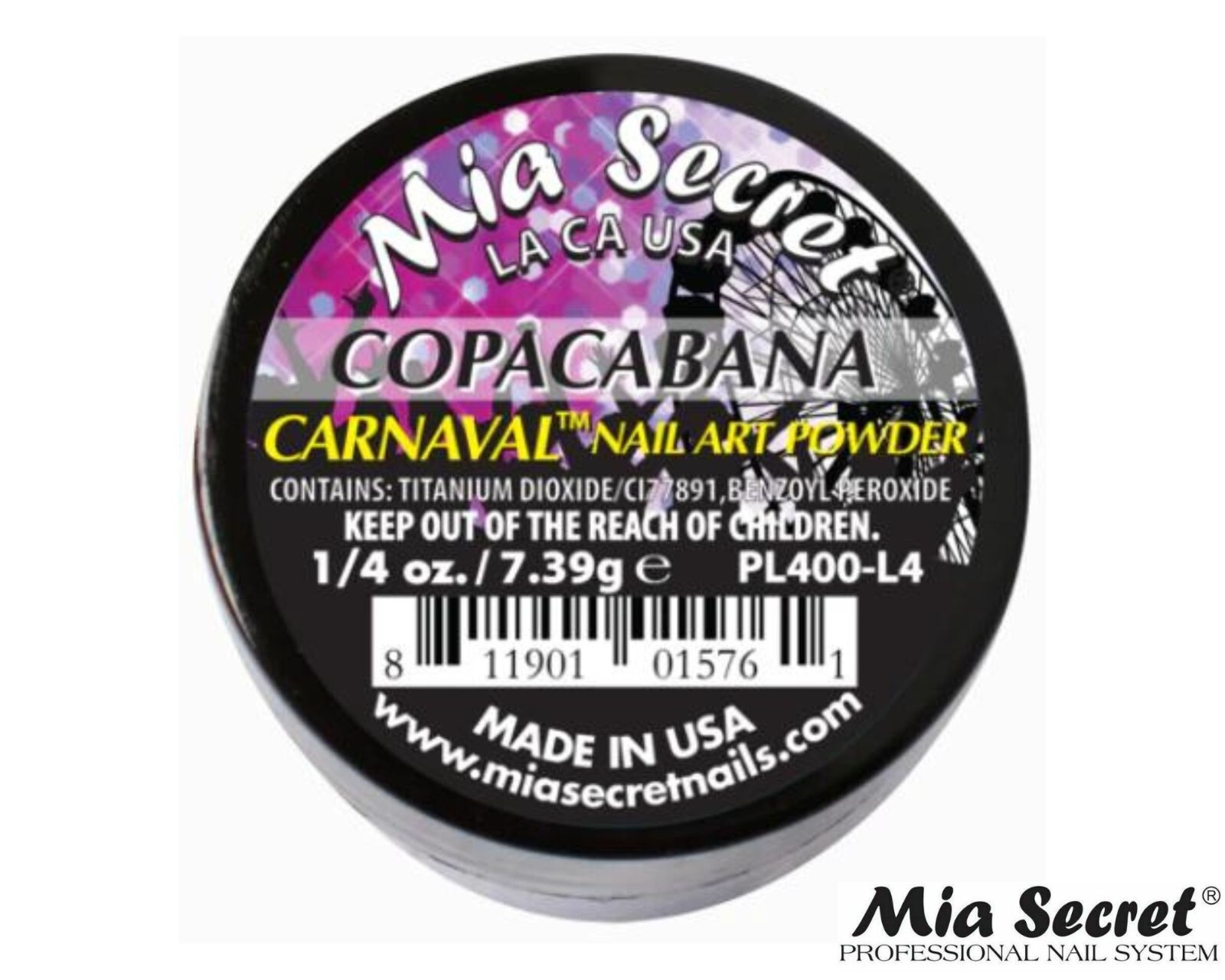 Mia Secret Nail Art Powder Carnaval Collection (COPACABANA) 1/4oz
