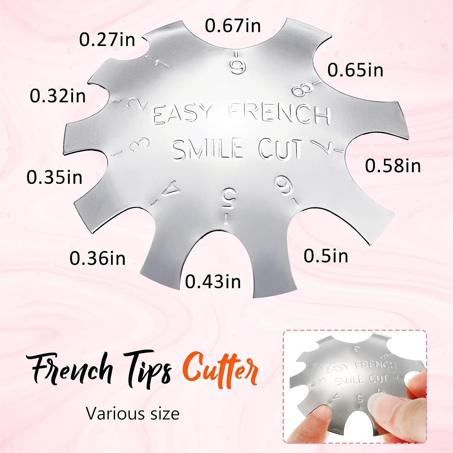 3 Pieces Acrylic Nails Tool Kit Includes French Tip Cutter, Manicure Edge Trimme