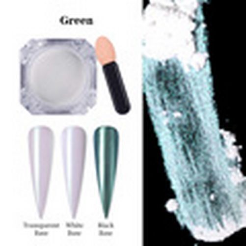 Mirror Glitter Nail Chrome Pigment Dust Power Pearl White Rubbing Powder Glitter