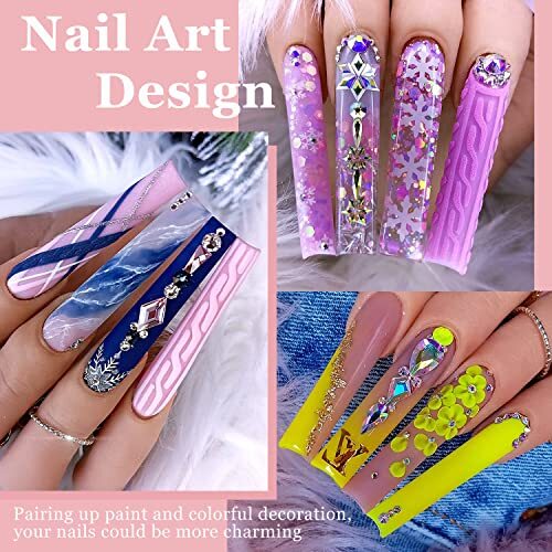 504pcs No C Curve Square Nail Tips, 3XL Extra Long Clear Long Square Nail Tips
