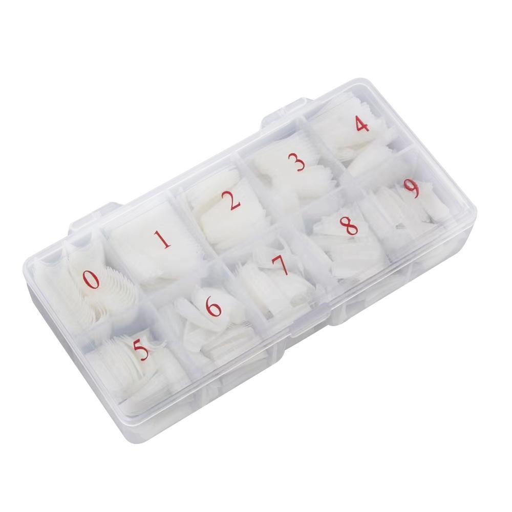 500pcs 10 Sizes Fashion Manicure Full Cover Natural False Nails Fake Tips Tool