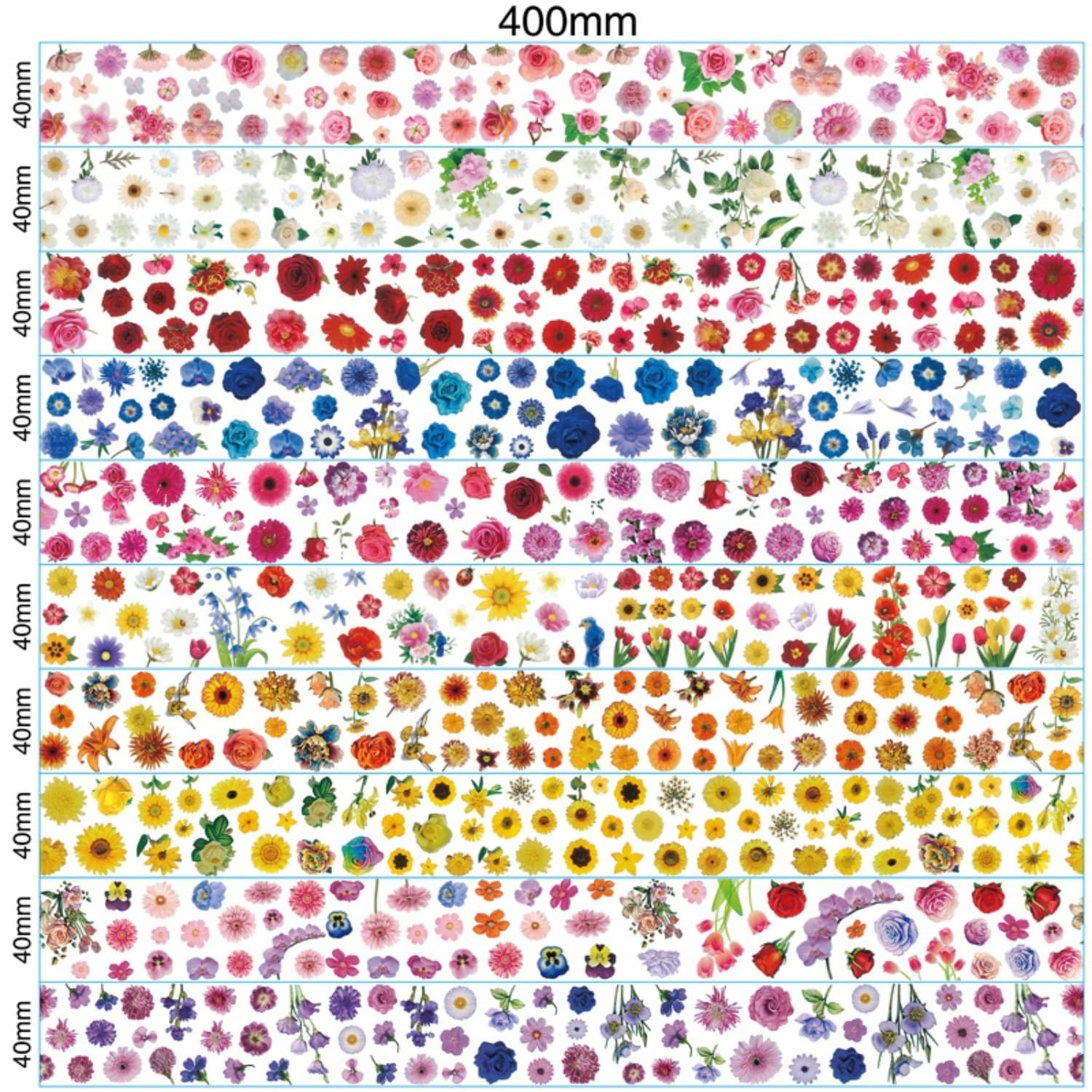 Floral Nail Art Transfer Foil Stickers 10 Rolls Spring Summer Theme Nail Foil…