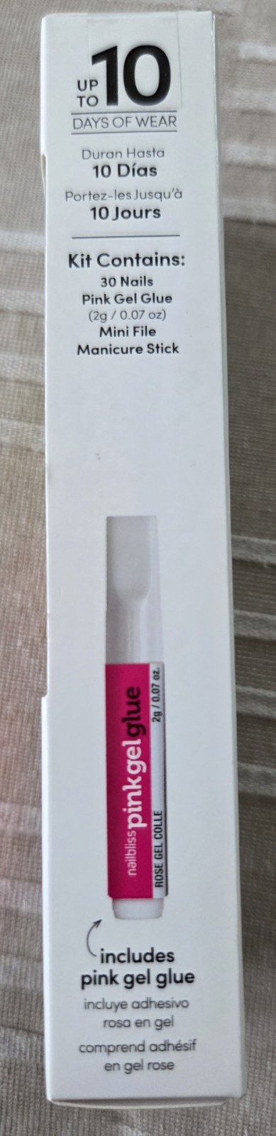 NAILBLISS GN 199 Rainbow Sprinkles, Salon Gel Nails, includes 30 nails and glue.