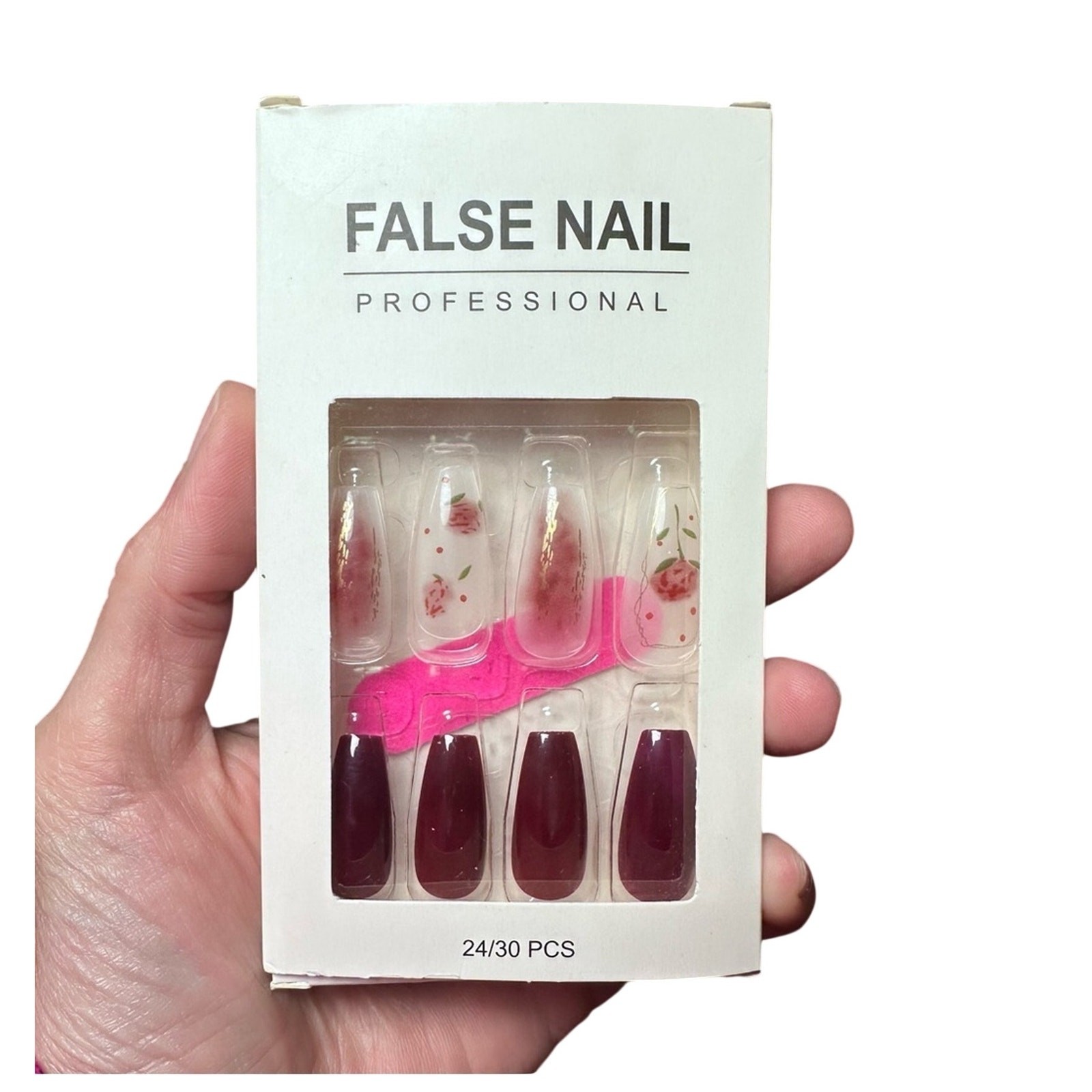 Floral press on nails new in box