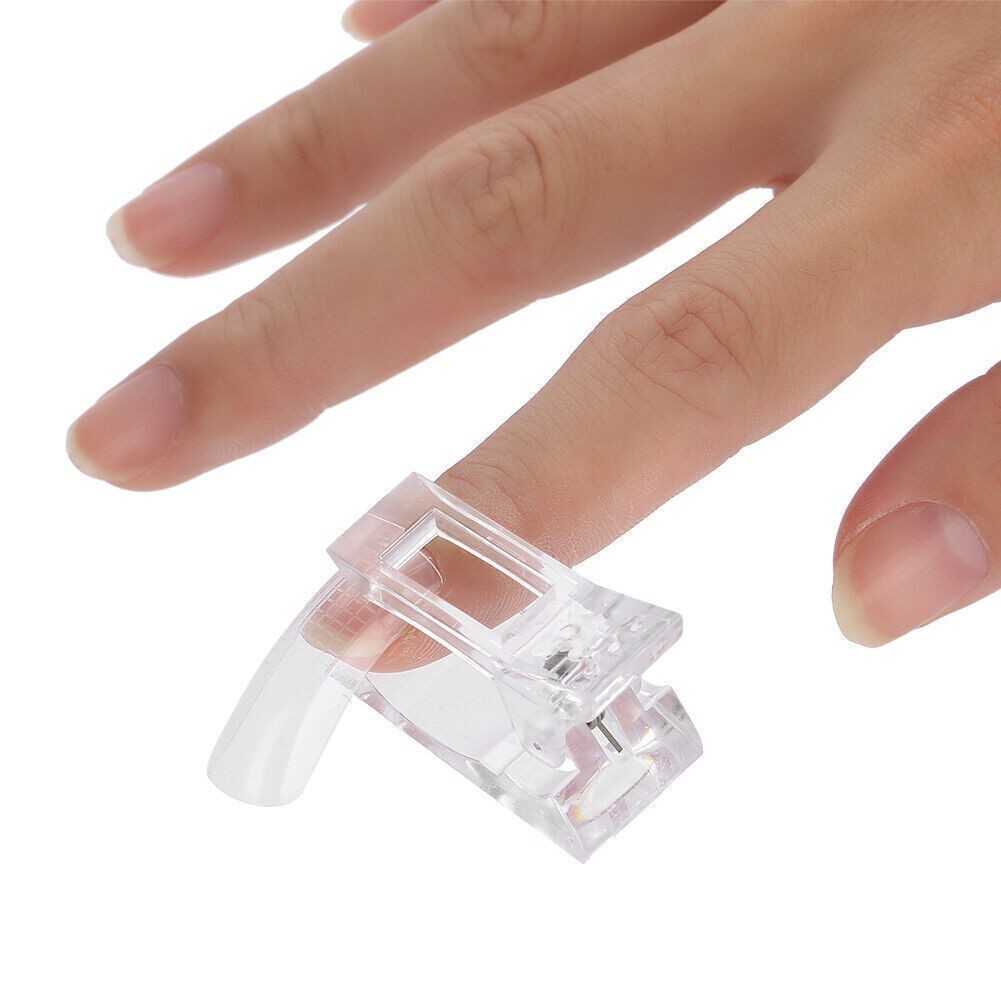 10pcs / Set Transparent Nail Tips Clips Quick Building Mold Clips Nail