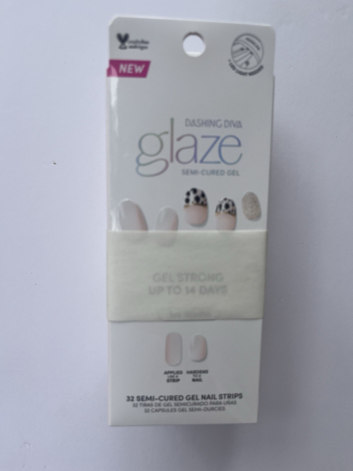 3 Pack Dashing Diva Glaze Semi-Cured Gel Nail Strips Lot of 3 32 Count in Each