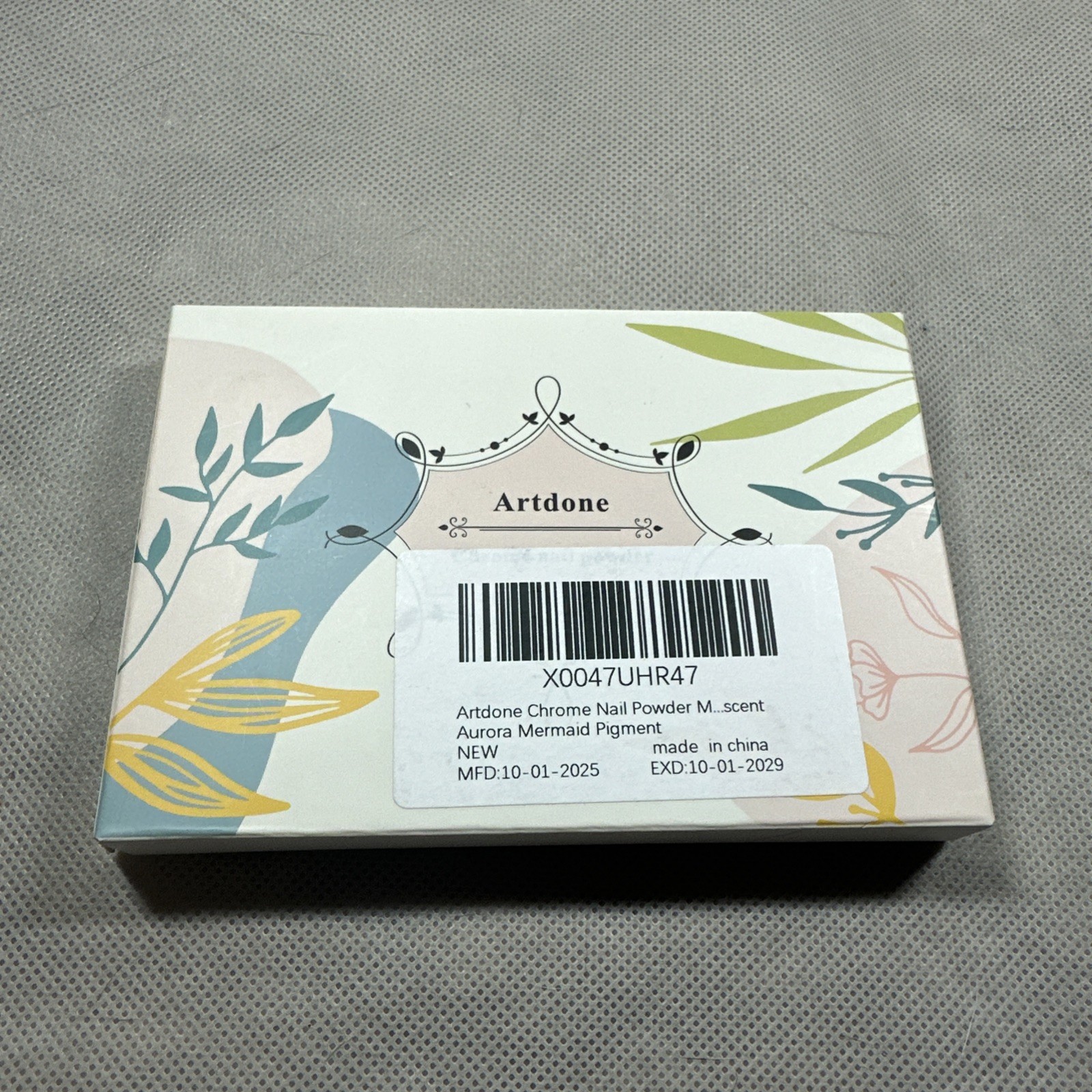 Artdone Chrome Nail Powder Magic White Pearl Mirror Effect Aurora Mermaid AM2