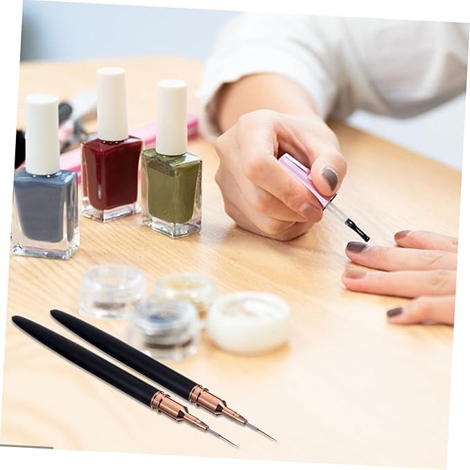 5pcs Nail Art Brush Manicure Liner Pens for Nail Designs for Home and Salon Use