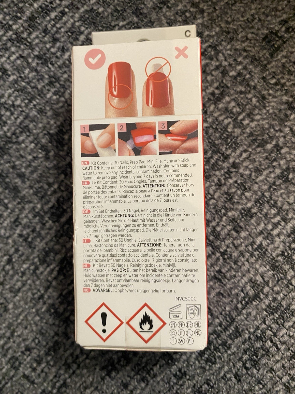 Kiss Impress Limited Edition Color Purefit Press-On Nails 30 Ct Heart Beat Short