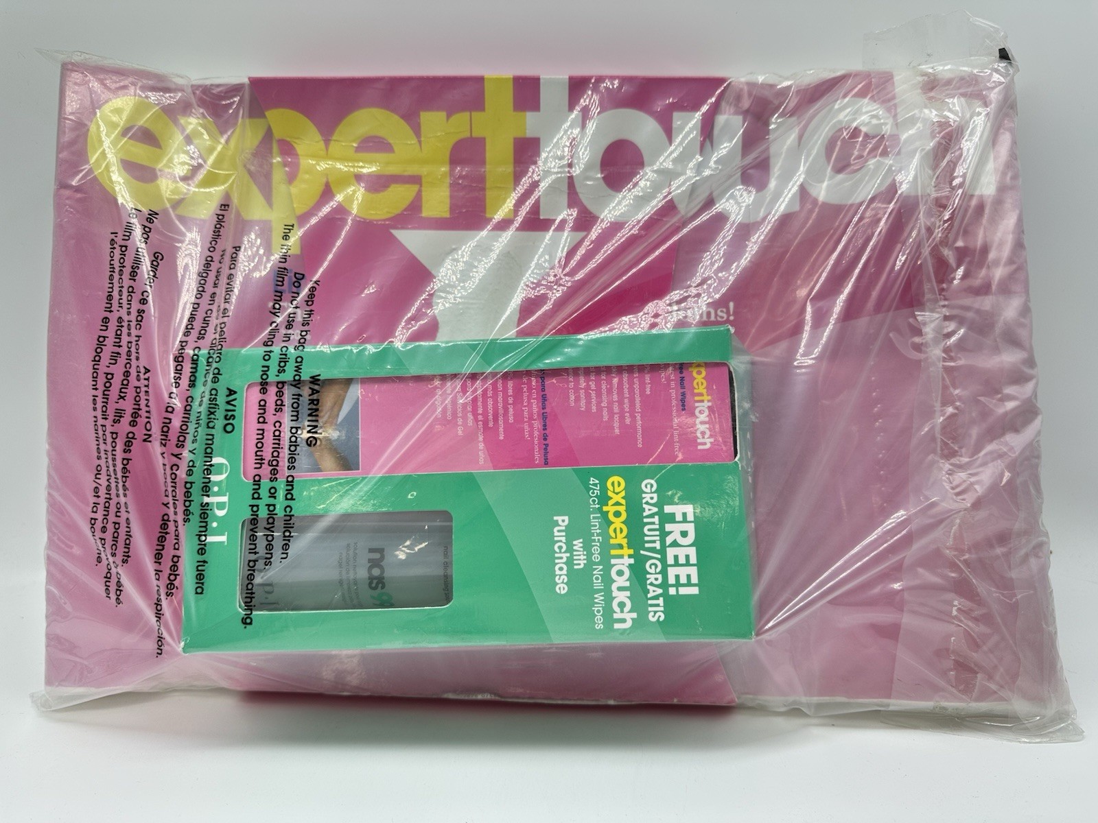 Lot of 3 – OPI Expert Touch Lint Free Table Towels & Nail Wipes + Nail Cleanser