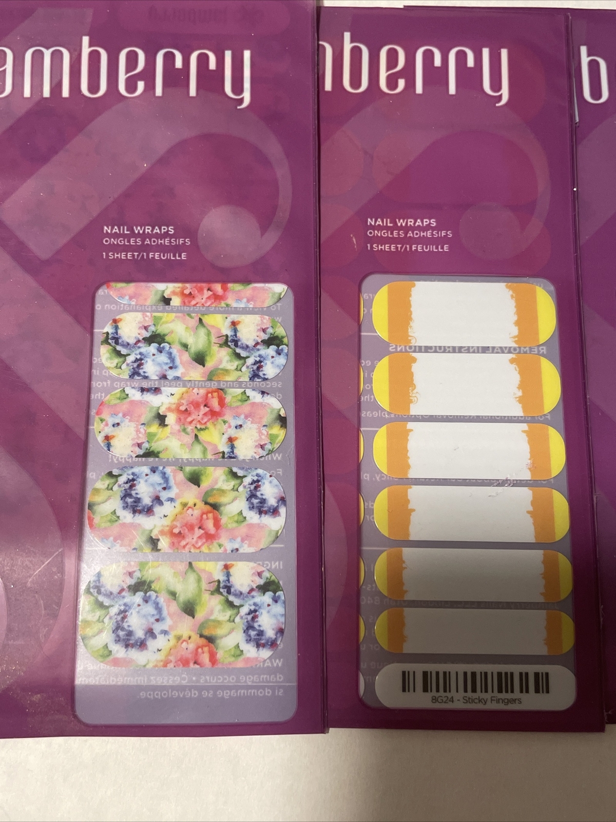 Jamberry Heater & 4 FULL Sheet Nail Wraps Lot Halloween, Tie Dye, Floral Flowers