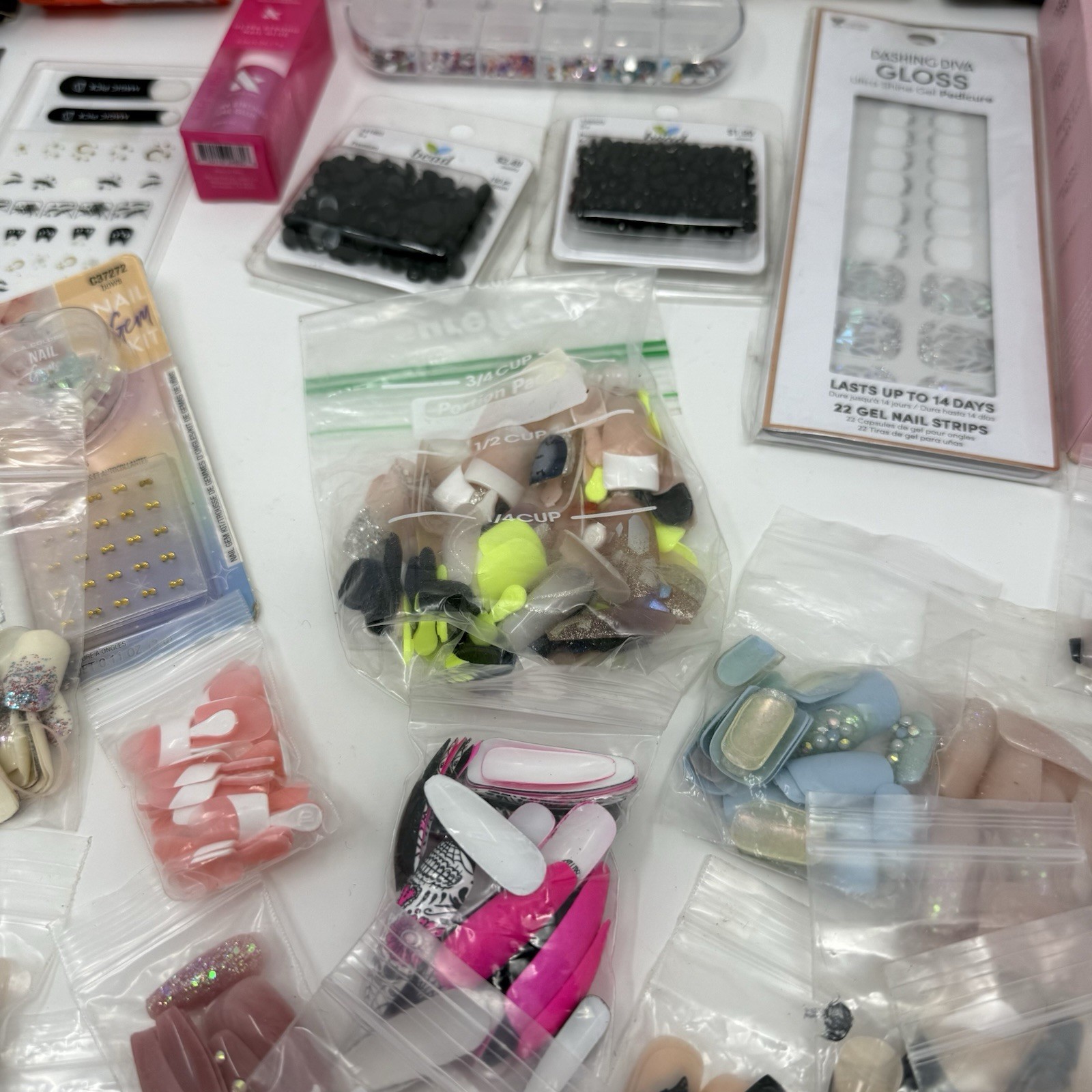 MIXED LOT OF NAIL ART ACCENTS STRIPS STICKERS