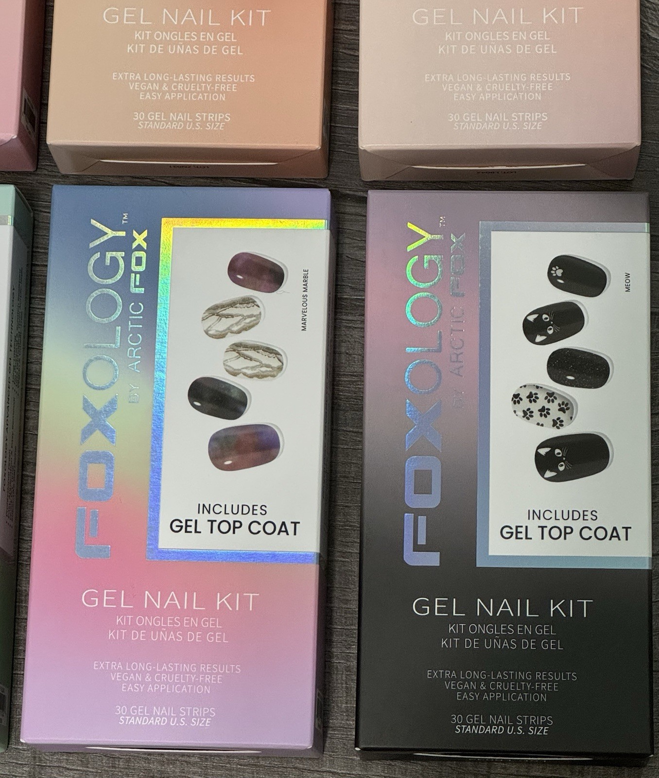 Foxology by Arctic Fox 8 Piece Lot of Gel Nail Kits New In Box Multiple Styles