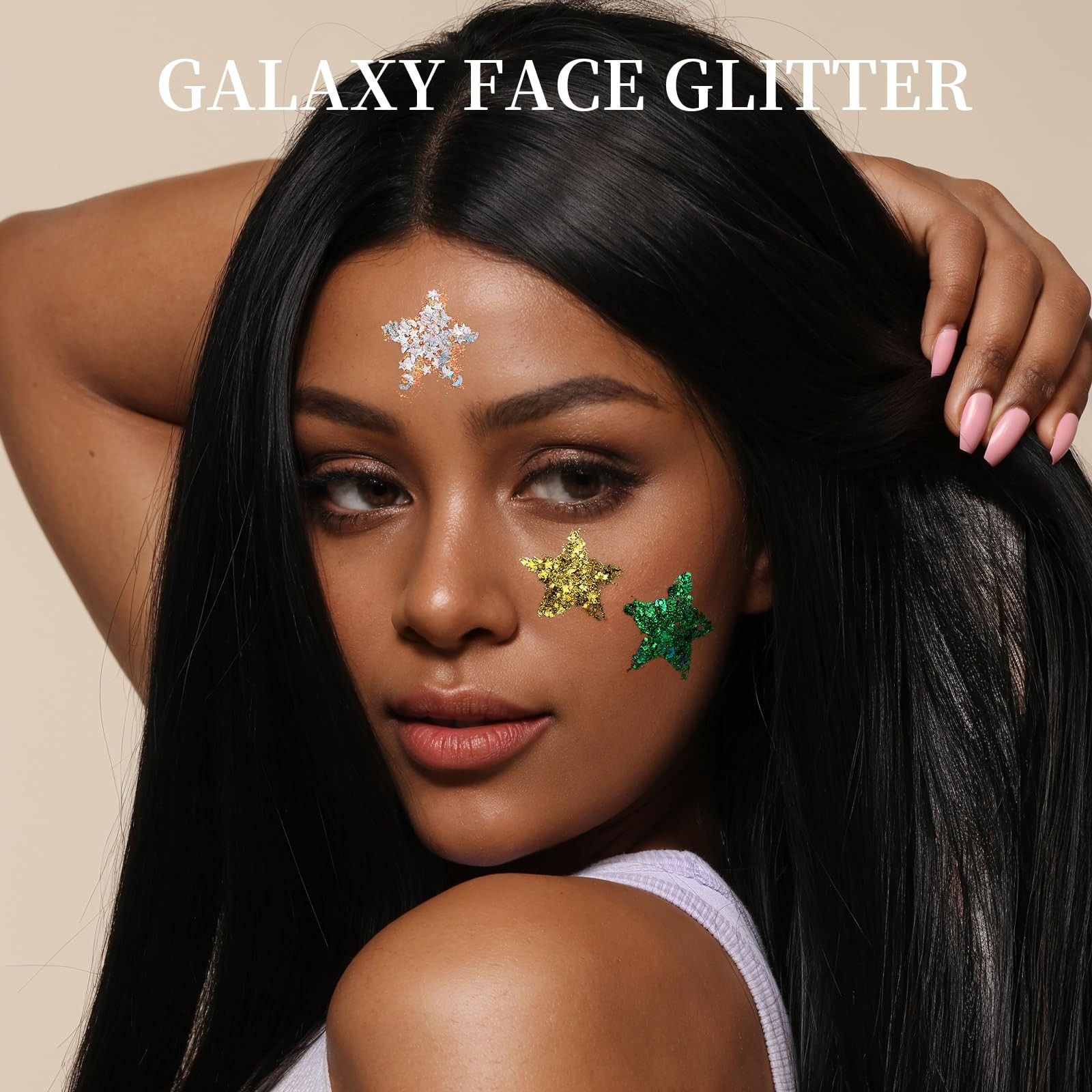 2 PCS 18 Color Face Body Hair Chunky Glitter Gel Kid Women Rave Concert Paint