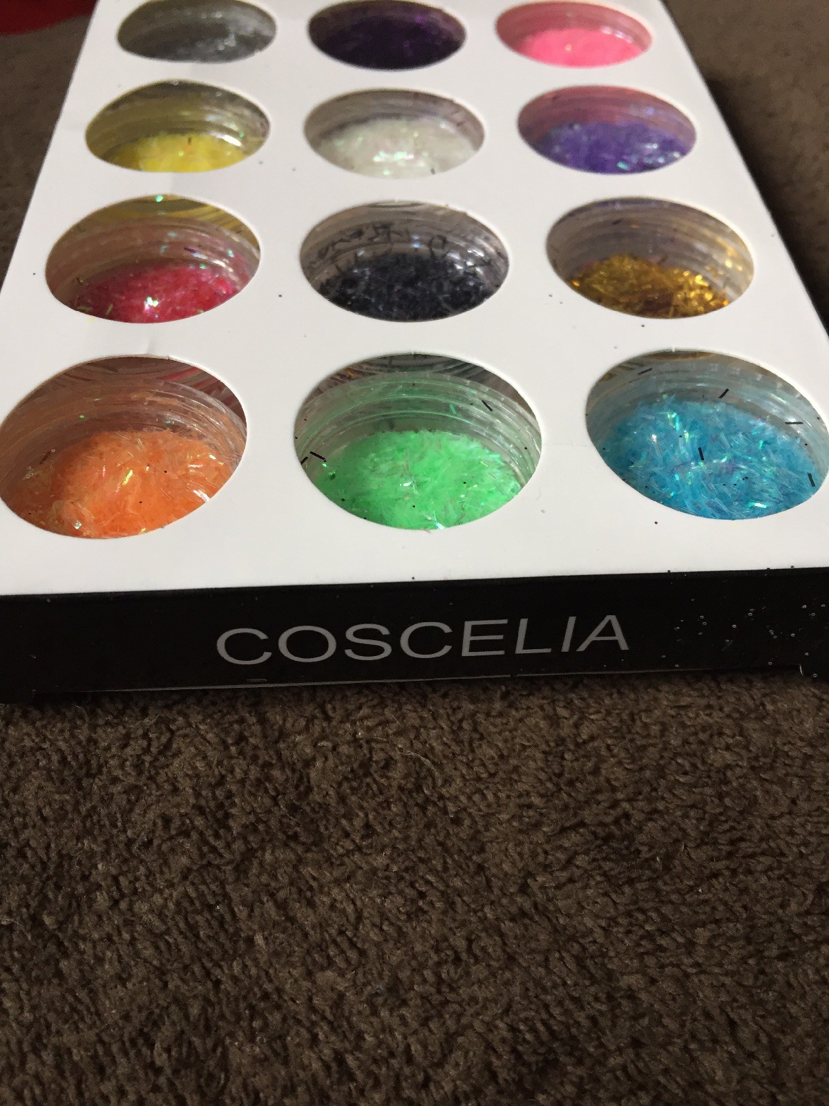 Coscelia Nail Glitter Pkg Of 12 Colors
