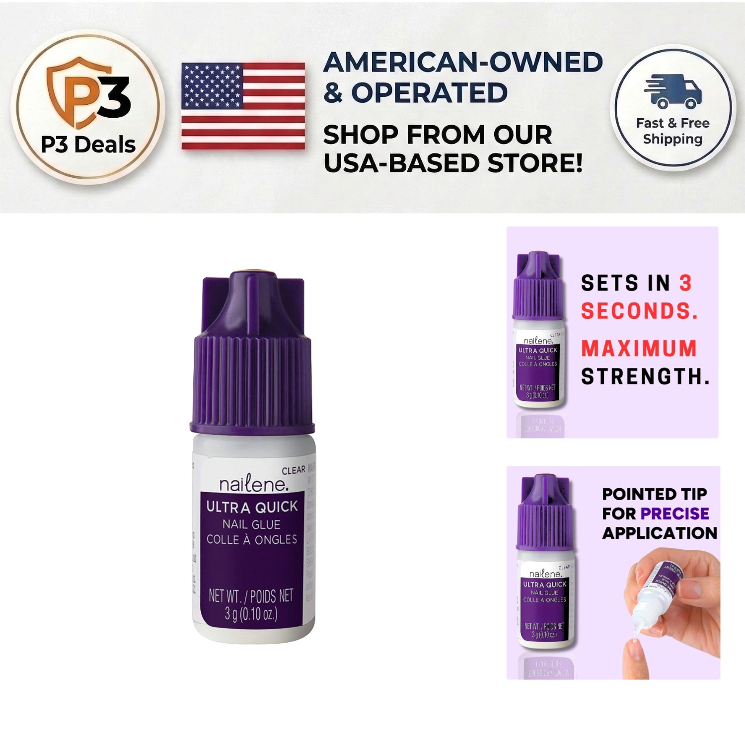 Self-Adhesive Nail Glue – Durable & Fast-Drying for Effortless Nail Art (3g)