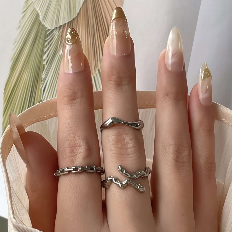 24 Pieces Short Square Press on Nail Glossy Artificial Nail For Any Occasion